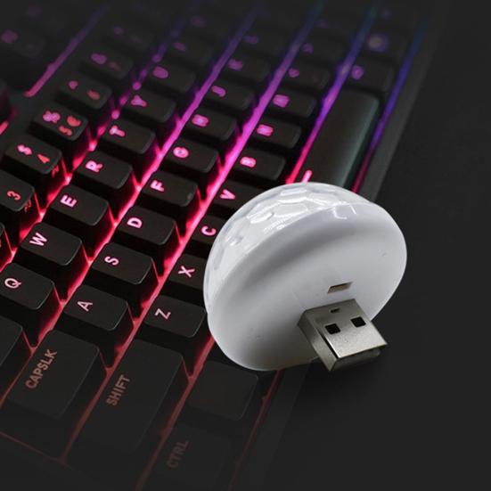 Mini USB LED hudební ovládání zvuku atmosféra noční světlo interiérová lampa do auta