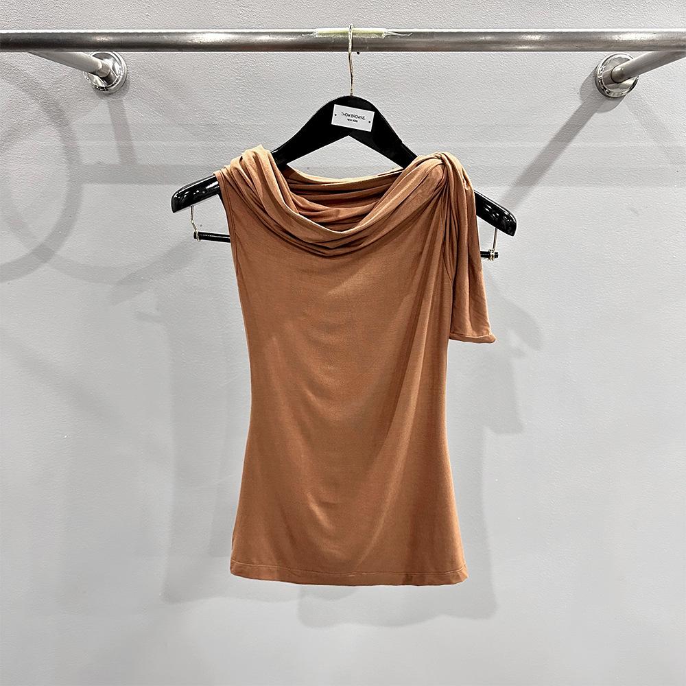 

SUBHUMAN Женский модный трикотажный топ из модала - Осень/Зима 2024 Medium оранжевый