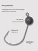 BKK Micro Lead Head Resin Tungsten Inchwacky Lure Hook for Soft Worm Bait - Black Pit Perch.