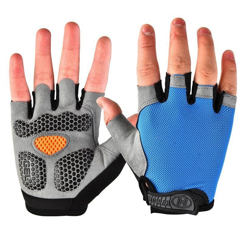 Professional Gym Fitness Breathable Anti-Slip Women Men Half Finger Summer Fishing Cycling Fingerless Gloves Female Bicycle Bike