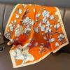 Neuer 70 * 70 cm quadratischer Schal im koreanischen Stil, Seidenschal, Ganzjahres-Sonnenschutzschal, Tasche binden, Stirnband, vielseitig