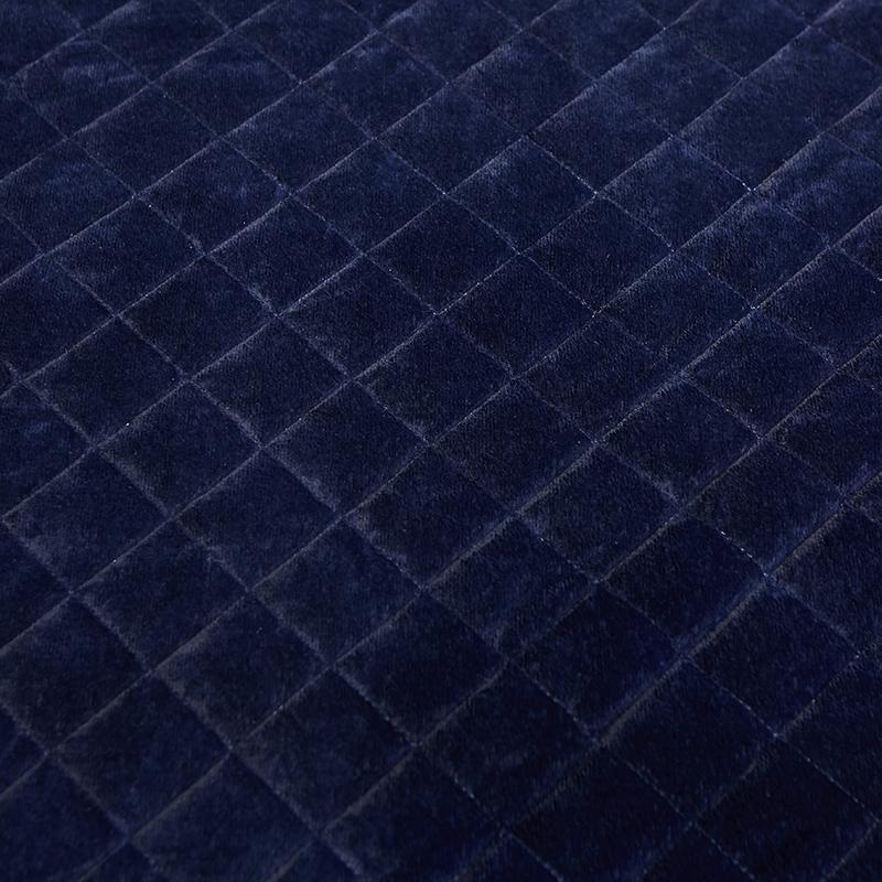 Cuvertură de pat de iarnă din dantelă de lux albastru închis, cuvertură de pat în stil european, din bumbac brodat, cuvertură de pat în stil european