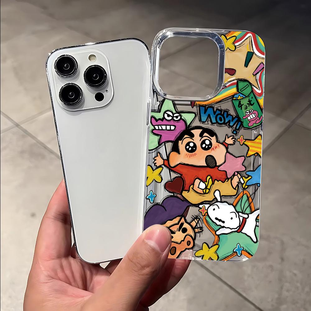 Crayon Shin-Chan Anime Phone Case for Samsung Galaxy S25 S24 S23 S22 S21 S20 S10 Note20 Note10 FE Ultra Plus 5G Clear Back Cover