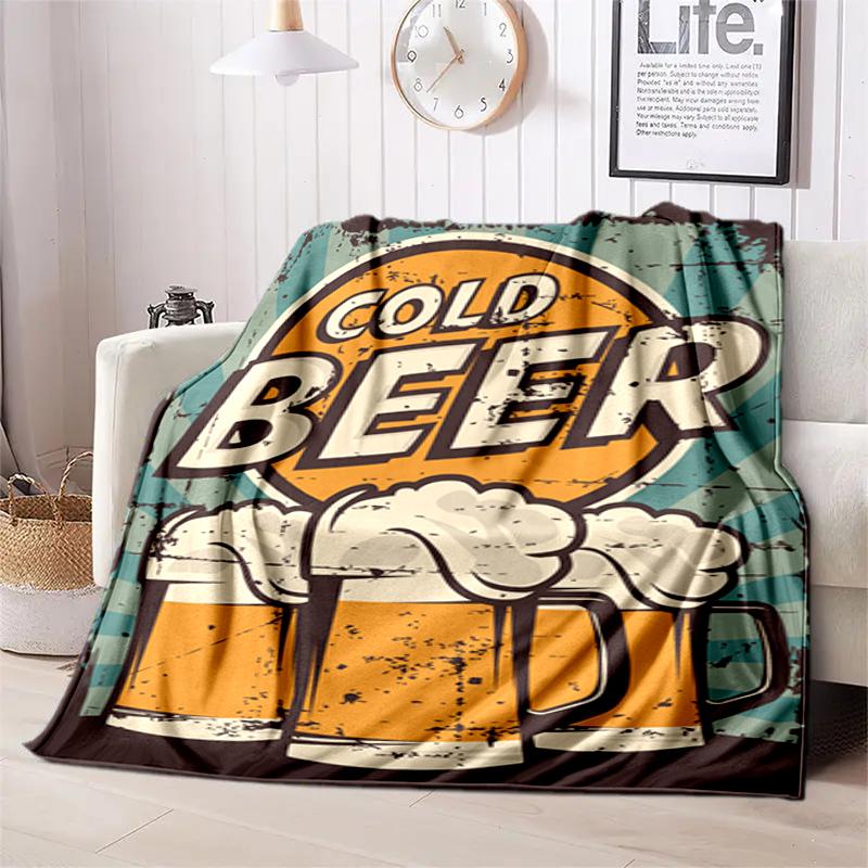 1PC Food Elements printed blanket, all season lightweight home office outdoor nap multifunctional blanket A2