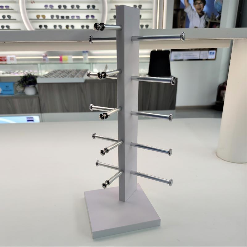 Wooden Double-Row Sunglasses Display Stand for Wayfarer Glasses