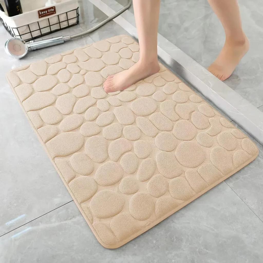 Coral Velvet Soft  Foot Mat Absorbent  Antislip Thickened for Bathroom Living Entrance Rubbing Dust and Water Mat Bedside Carpet