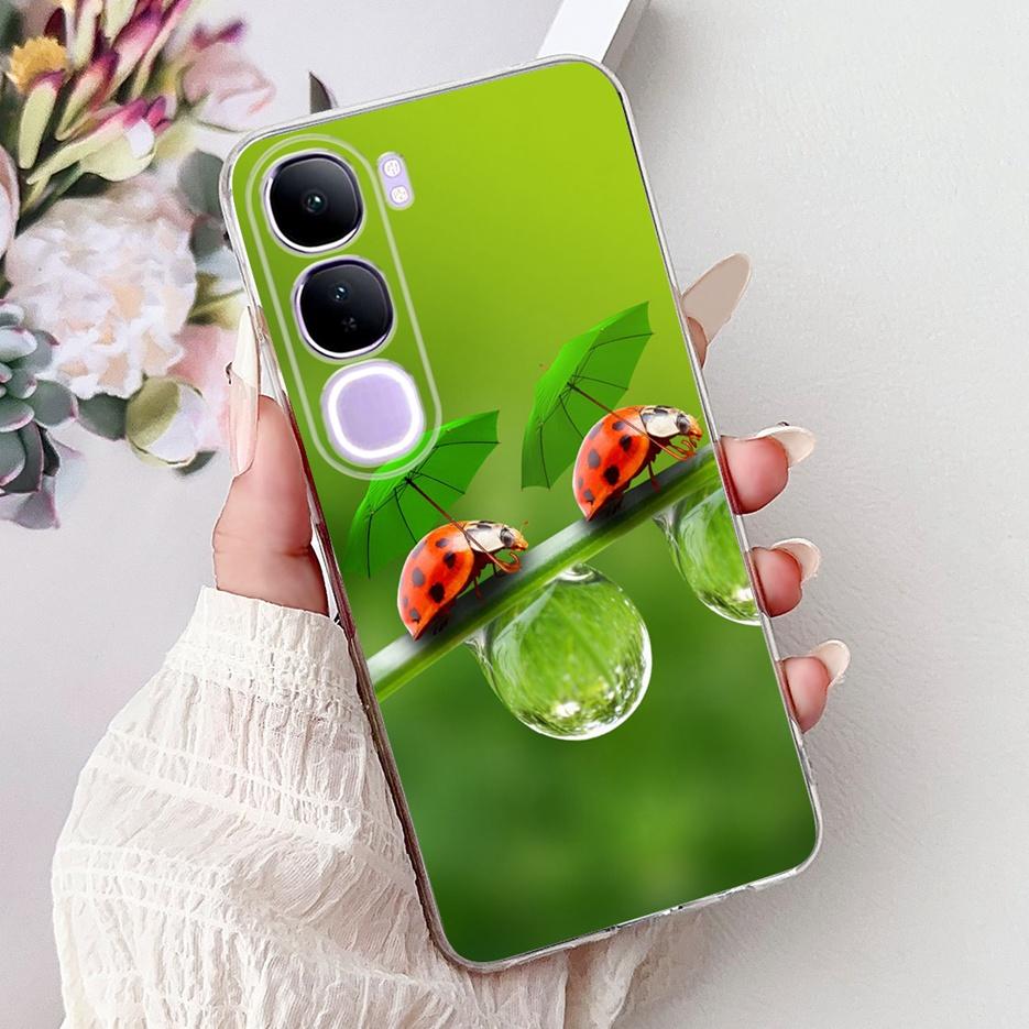 For Vivo Y200 5G Case Vivo V40 Lite Beautiful Butterfly Painted Cover Soft Slim Phone Case For Vivo Y300 Y 200 V40Lite 5G Bumper