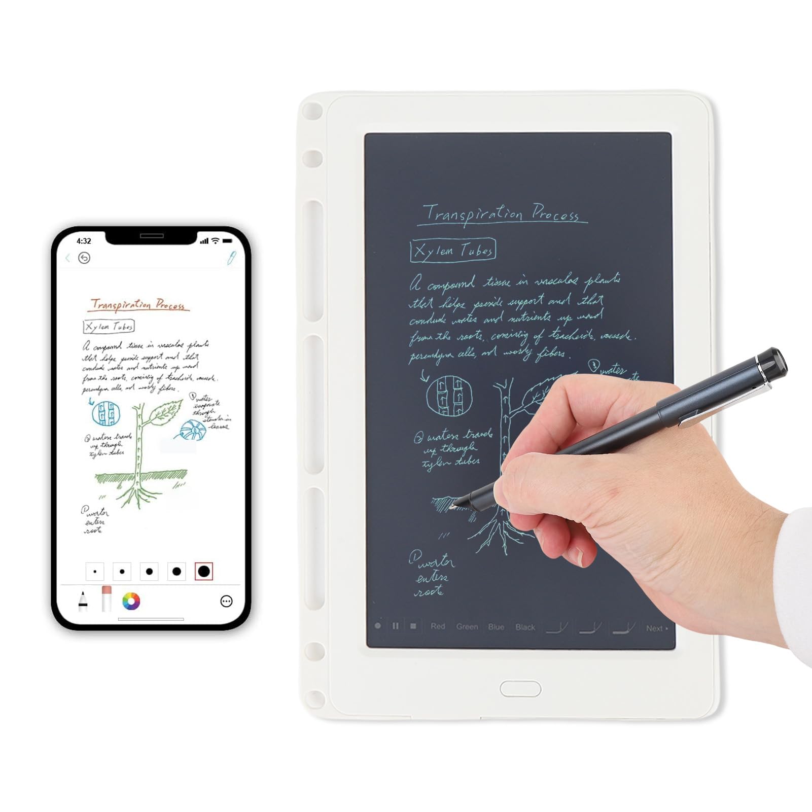 

Digital Notebook with Bluetooth Paper Electronic Writing OCR Offline Synchronization Writing Board 2-in-1 Pen, Tablet, Pad, Recognition, Storage,