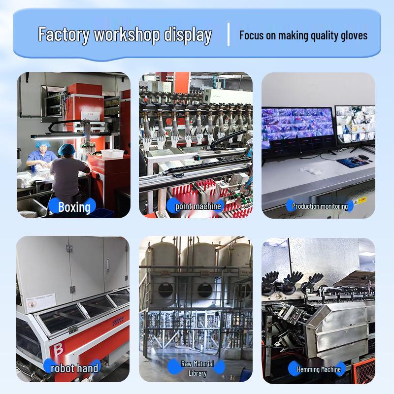 Zesílené protiskluzové nitrilové rukavice s diamantovou texturou pro domácnost, kuchyň, průmysl a automobilové opravy