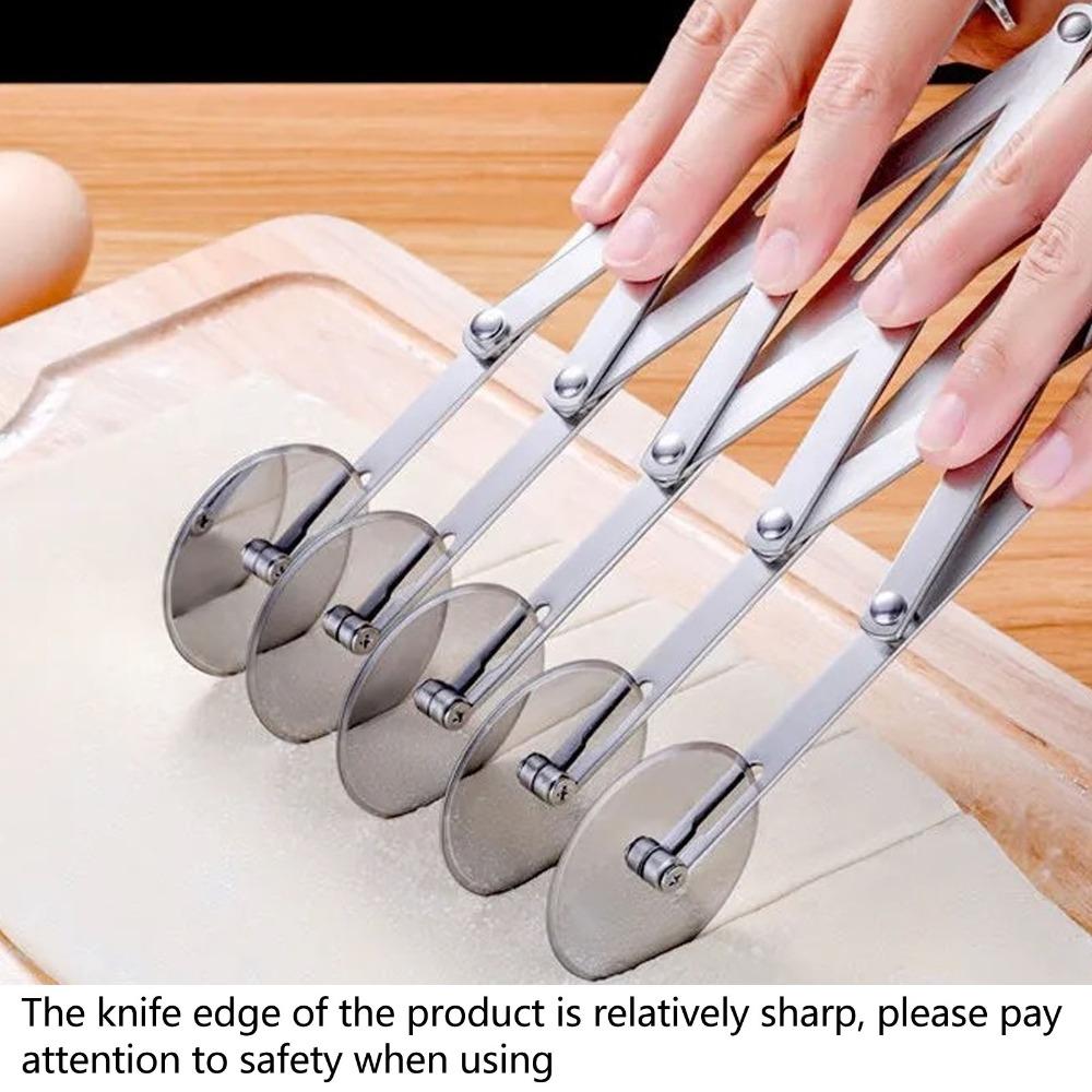3 Wheel Pastry Cutter Multi Round Dough Cutter Durable Baking Roller Baking