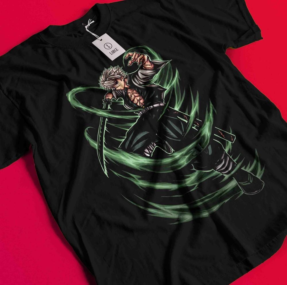 

Demon Slayer Shirt Sanemi Shinazugawa Tshirt Tanjiro T-Shirt Muzan Doma Wind Tee BB1224 4XL