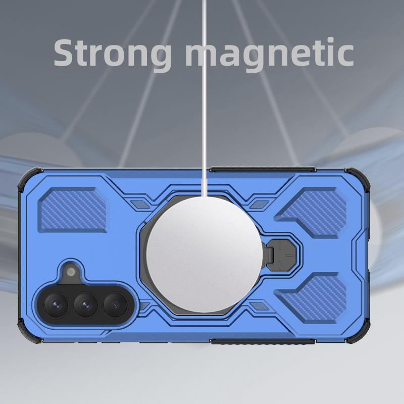 Magnetic Stand Case for Samsung Galaxy A17 5G A57 A37 A16 A56 A55 S26 Ultra S25 FE S26 Plus Ring Stand Protective Accessories