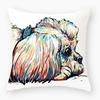 Sofa Pillowcase Bedroom Decoration Cushion Cover Cute Dog Yorkie Pug Pillow Car