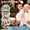 Handmade Christmas Embroidery Set with Santa Claus Landscape Starter Kit Winter Adult Craft Pattern Threads