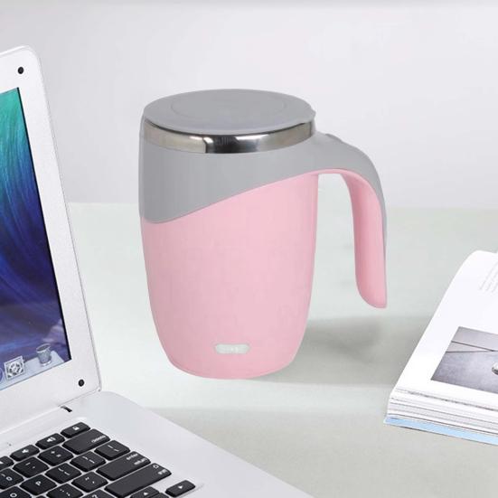 Самоперемішувальна кавова чашка 380 мл автоматична магнітна кухоль з нержавіючої сталі, кавова кружка, акумуляторна, самоперемішувальна, для дому, офісу, школи, подорожей