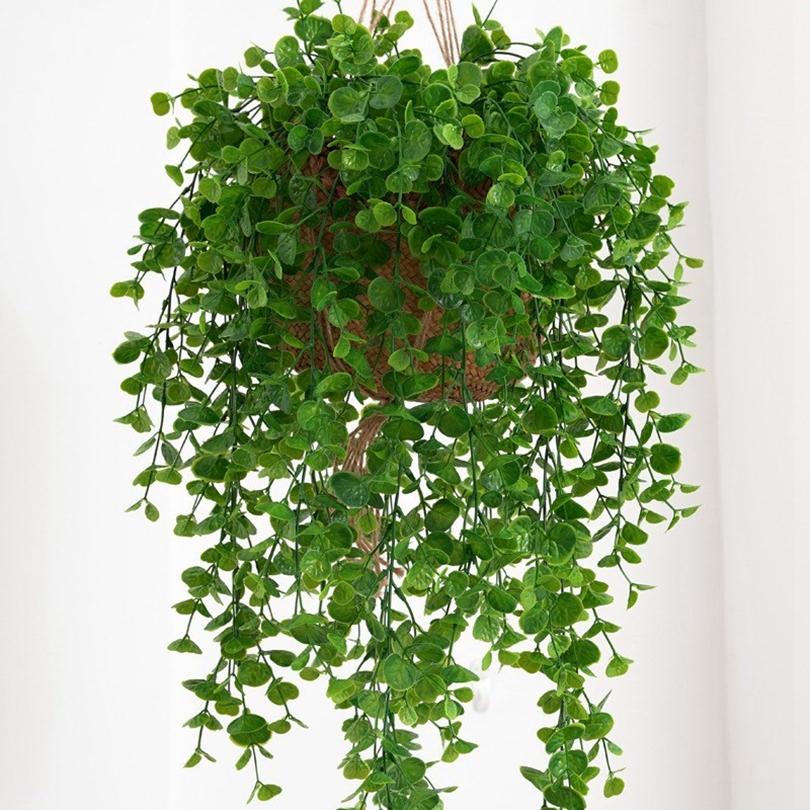 1/3pc Green Leaves Ivy Artificial Plant Eucalyptus Vine Home Living Room Wall Hanging Wedding Decoration Tree Material Accessory