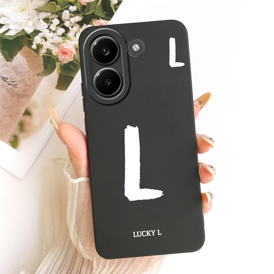 For Xiaomi Poco X8 Pro 5G Case Cover Lucky A-Z Letters Soft Silicone Coque Phone Case For Xiaomi PocoX8 Pro Poco X 8 Pro Cases