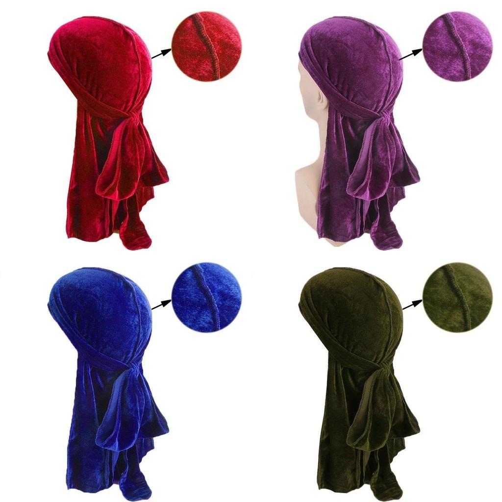 Classic And Versatile Velvet Doo Durag Headwear For Men And Women