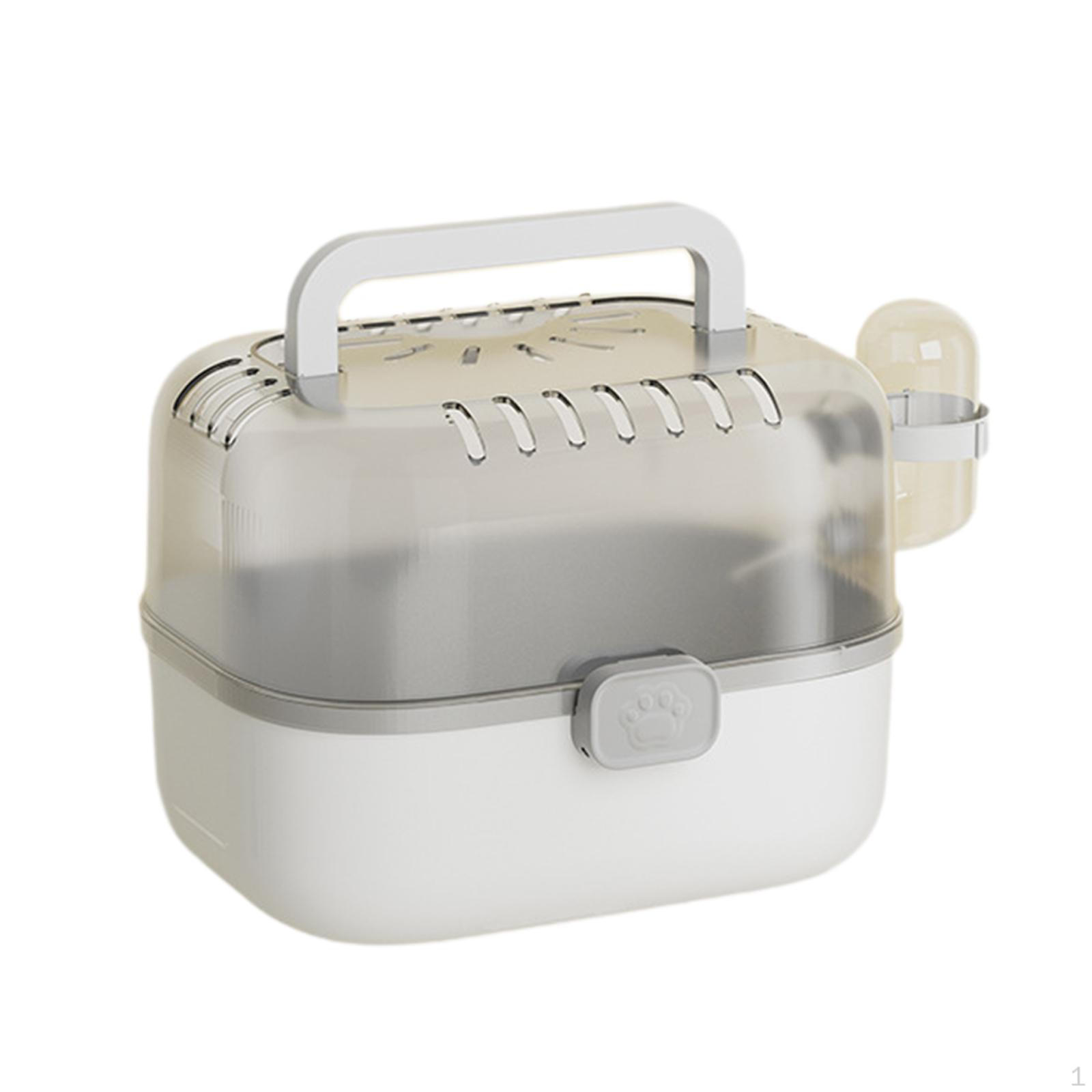

Compact And Multi-purpose Hamster Cage with Water Bottle, Suitable for Small Animals, Guinea Pigs, серый