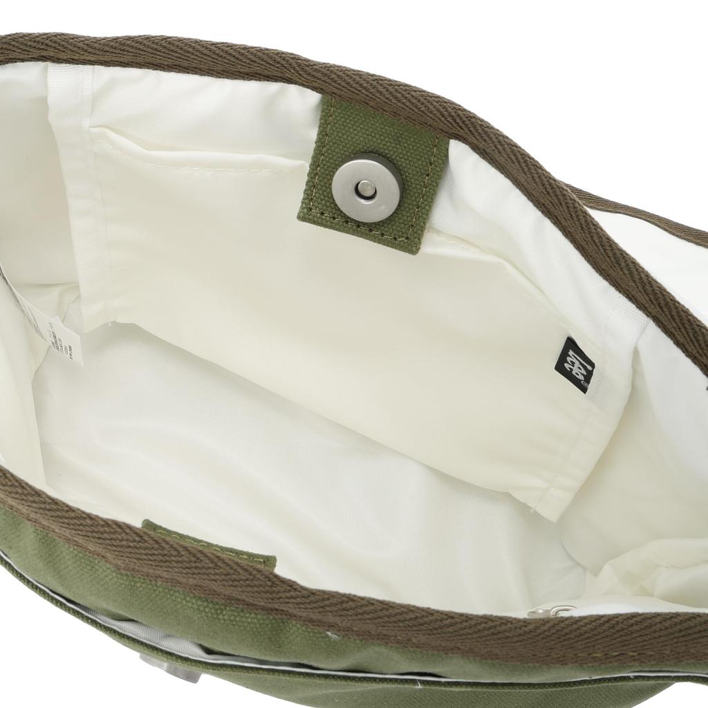Lee Arcana Cotton Flap Shoulder Large Bag, Lightweight, Multifunctional, Capacity, Khaki, 320-1302, 320-1302-52