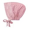 Lace Turban Cap for Women Stretchy Head Scarf Wrap Sleep Hat Elastic Chemo Cap Drawstring Slouchy Skull Cap for Autumn Winter Outdoor Activities
