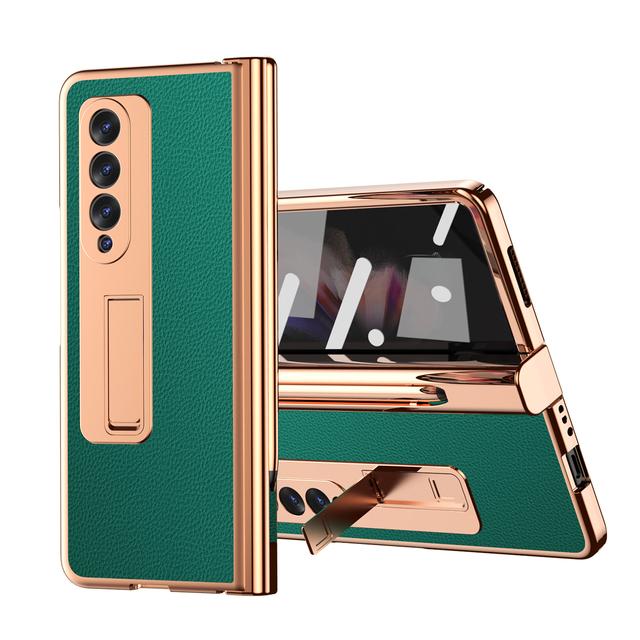Pełna ochrona poszycia skórzana torba etui do Samsung Galaxy Z Fold 4 3 Fold4 Fold3 Fold2 Fold 2 5g obsadka do pióra folia ochronna