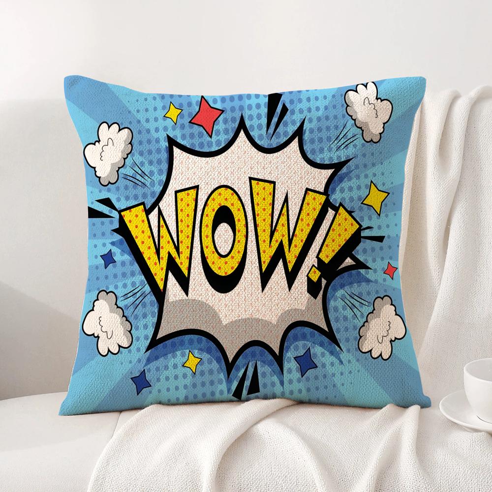 welcome Cushion Cover Natural Linen Organic Fabric DoubleSided Printing Sofa Home Decor Gift Pillow Cover