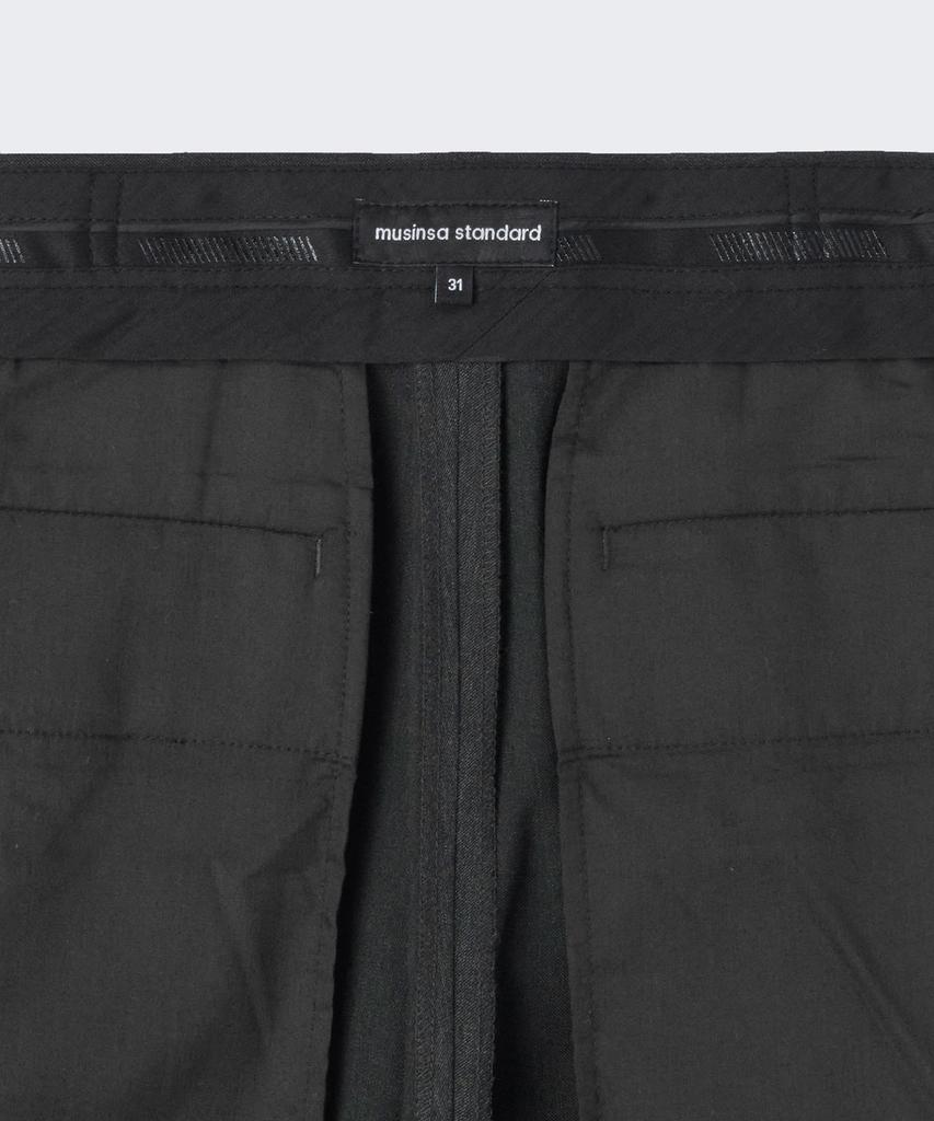 MUSINSA STANDARD New Wide Hidden Banding Slacks [Medium Gray]