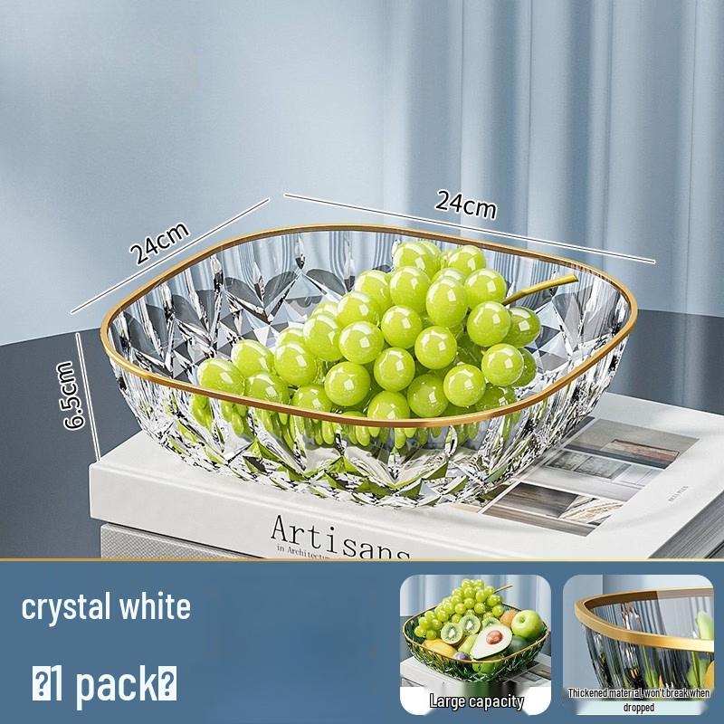 Yuzhuxun Crystal-Look Ceramic Fruit Bowl