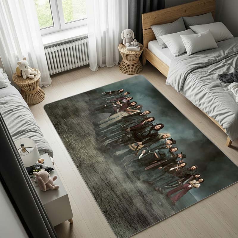 The Walking Dead Rug, Music Carpet,Bedroom Rug, Doormat,Living Room Rug, Bedside Carpet, Computer Chair Mat, Christmas Gift.