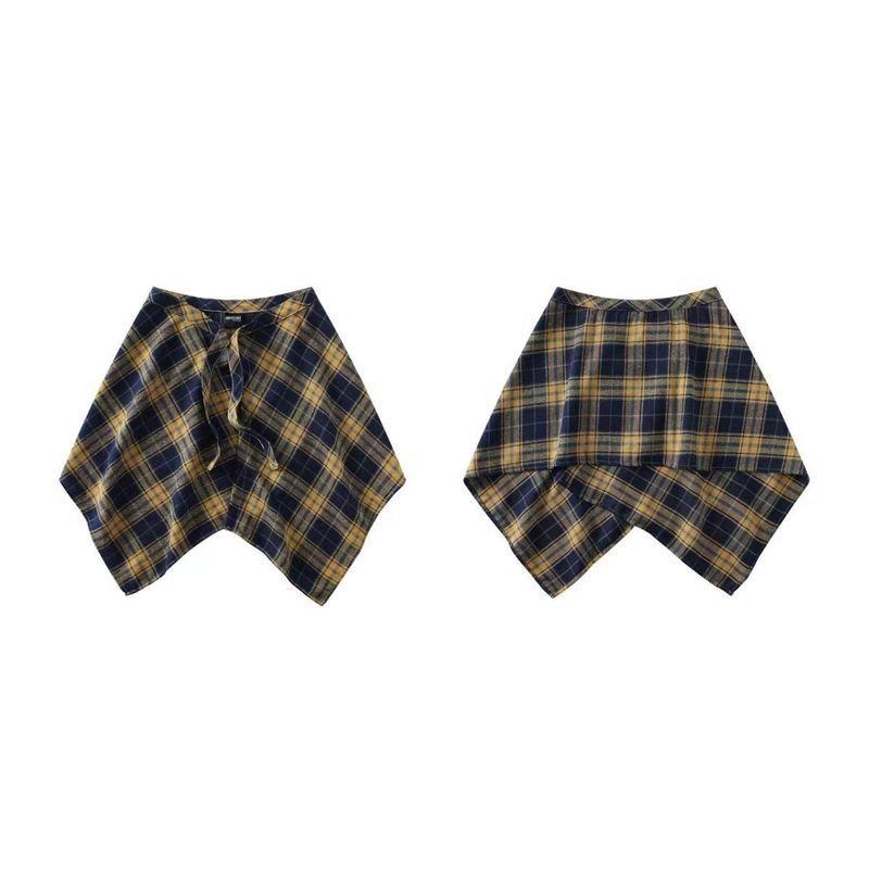 Plaid Skirt Layering Jeans - Autumn & Winter Butt-Covering Enhancement Pants