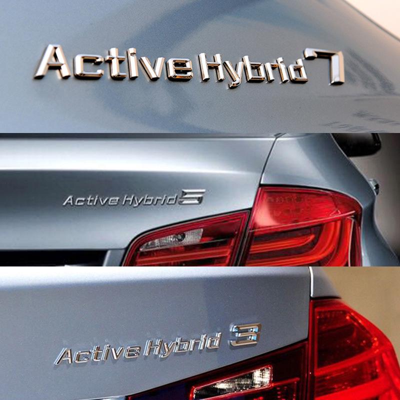 Manshi Compatible with Active Hybrid 3: 5-Word Logo Badge, 7 Displacement Badge, Hybrid Tail Badge