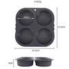 Easy To Clean Food Grade Silicone Hamburger Bun Mold Black Non-Stick Baking Pan Household Baking Tools Kitchen