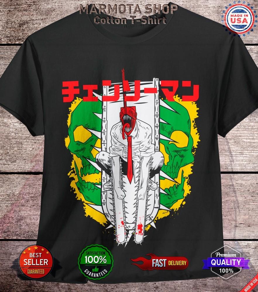 Denji Chainsaw Man Shirt Anime Tee T-Shirt Pochita Horror Manga Otaku Makima CSM