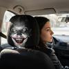 2 ks Polyesterový Kryt s Děsivým Obličejem Ducha na Auto Dekorace Interiéru Auta