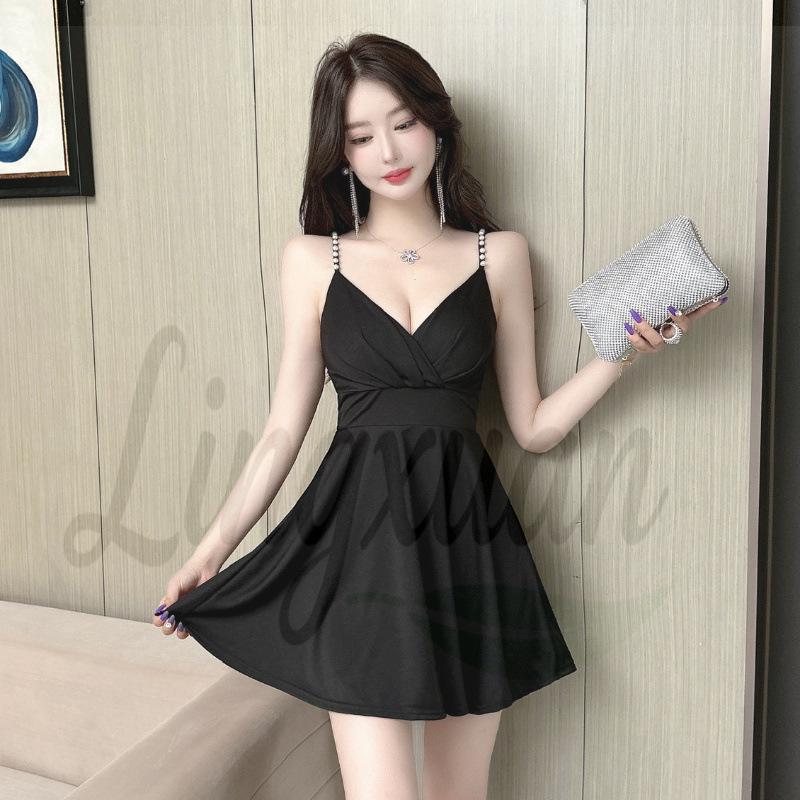 2026 New Style Strappy A-Line Mini Dress - Low-Cut Nightclub Fashion for Women