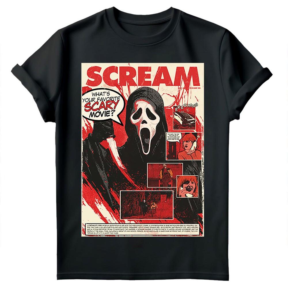 Tričko Ghost Face Scream Halloween Hororový Slasher Strašidelný Padouch Tričko Top #H#V