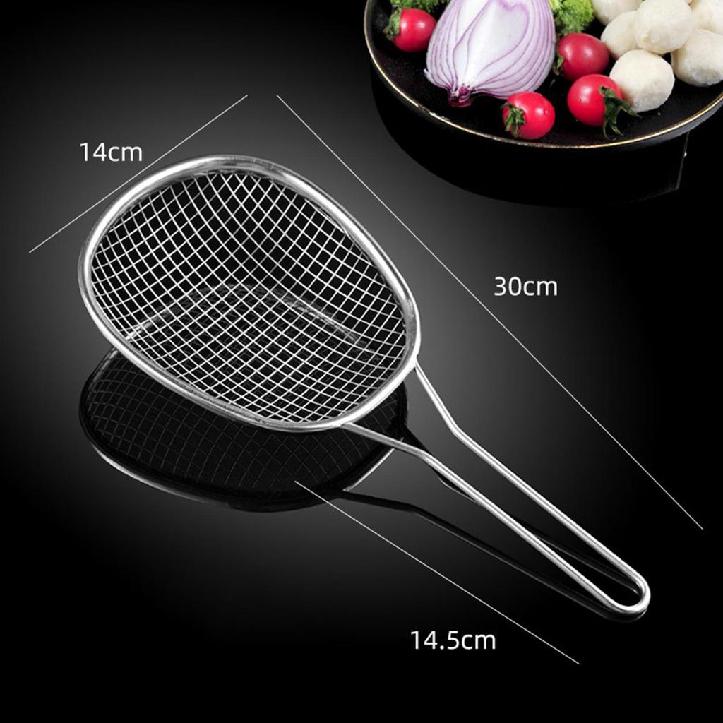 Food Dumpling Noodle Strainer, Smooth Surface Kitchen Utensils Anti Rust Kitchen Utensil Stainless Steel Mesh Noodle Strainer,