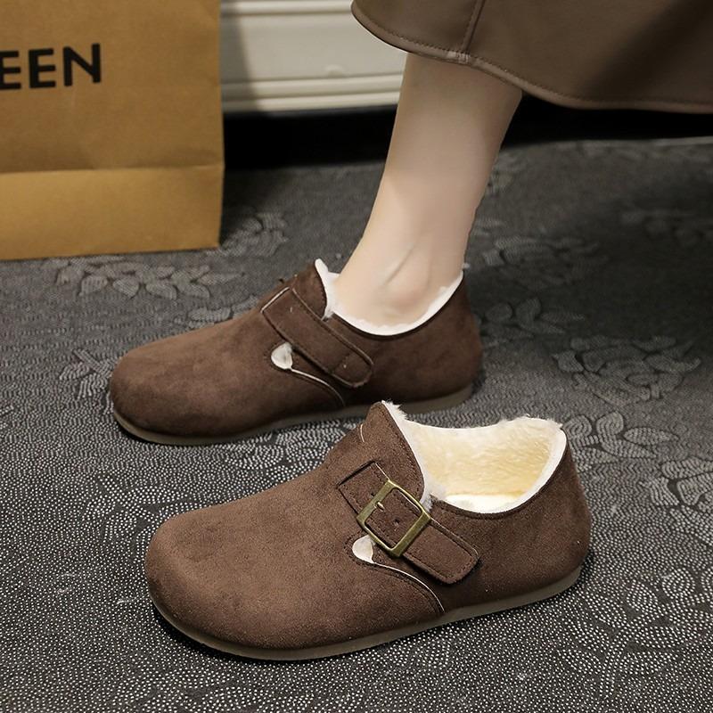 

Queen Fan retro brown platform velvet cotton shoes women s new winter warm and non-slip outer wear 40 темно-коричневого