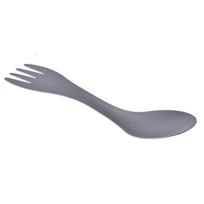 1Pc Ultralight Outdoor Camping Titanium Spork Titanium Spoon Fork Silver Color