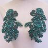 Custom 3D Eco-Friendly Flatback Hot Fix Rhinestone Appliques for Wedding Suits Costumes-Gold Beaded Trim Luxury Fabric