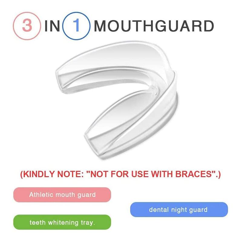 Dental Bruxism, Food Grade BPA Free Mouthguards with Two Hygienic Storage Boxes for Teeth Impression and Anti Bruxism