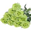 10pcs Artificial Flowers Rose Flower Branch Artificial Red Roses Realistic Fake Rose Bouquet Table Decoration Wedding Home Decor