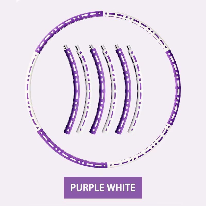 Hula Hoop d'Exercice en Mousse Réglable à 6 Sections Ajustement Universel Démontable Épaissi Pour la Musculation la Danse le Jeu Pas de Pile Nécessaire
