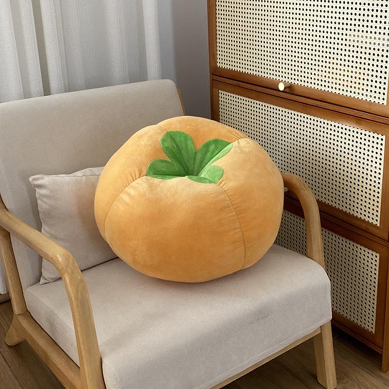 

Креативная плюшевая подушка в виде гриба, помидора, хурмы, дивана, эркера, спальни, татами, кровати, подушка для спины, домашний декор, милые подушки 35x35x22cm