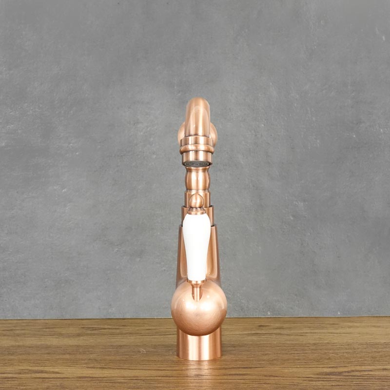 Rose gold free-standing washbasin tap COPPER 2 HIGH