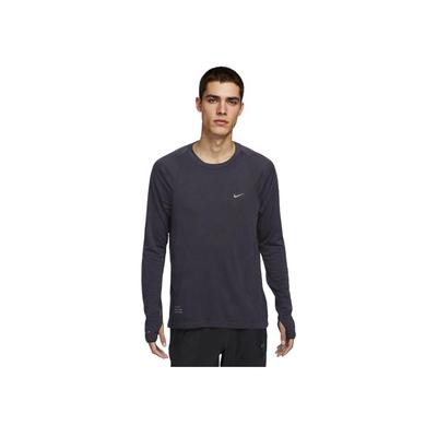 Therma-Fit Adv Running Division Solid Color Fashion Soft Warm Long Sleeve T-Shirt Men Tops Dark-Purple FZ1126-573