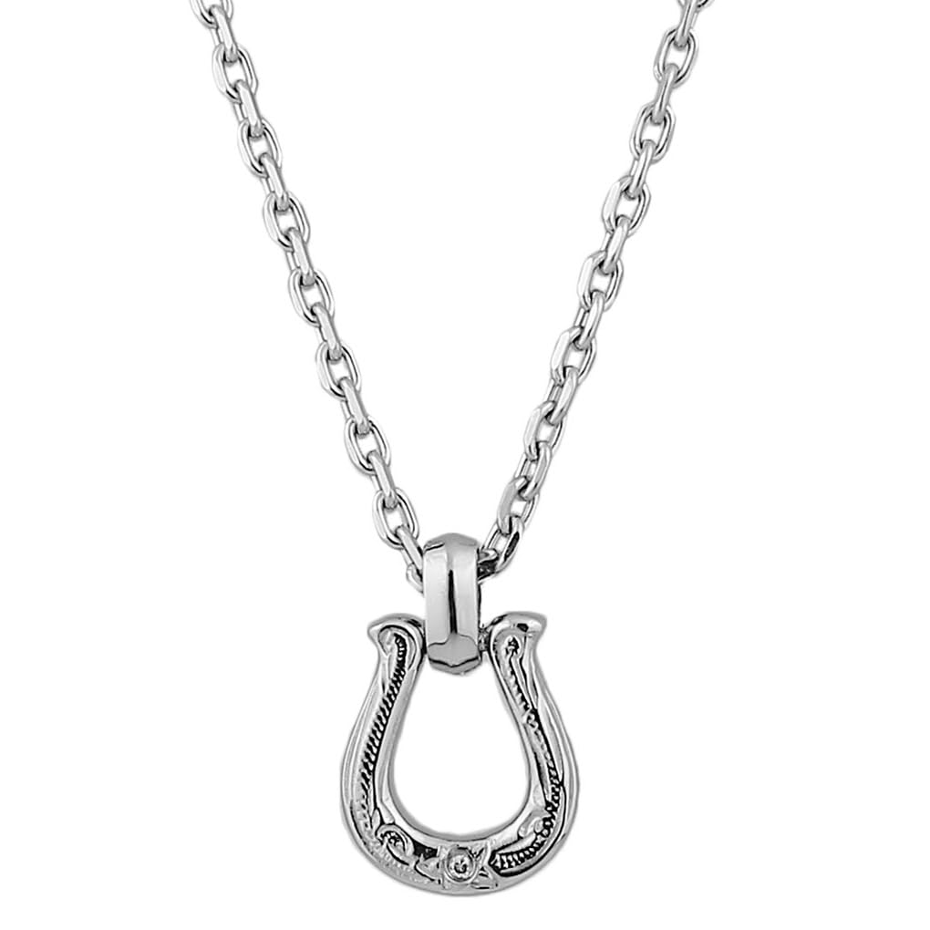 

[Sepia] Special Edition Limited Edition Hawaiian Horseshoe Natural Diamond Stainless Steel Necklace (Silver) for Men, Suitable for Allergy-Friendly