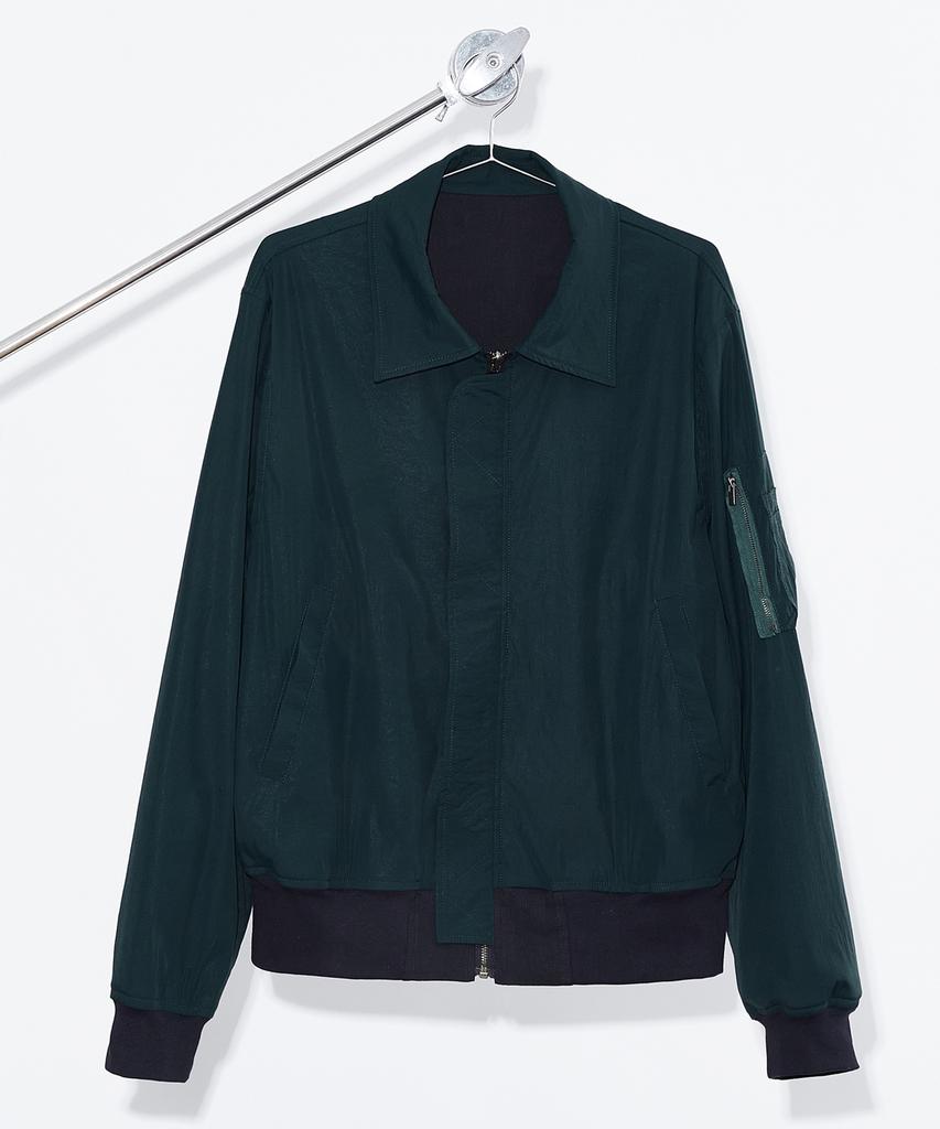 Filobisknot Reversible Nylon Spandex Setup Blouson [Dark Green]