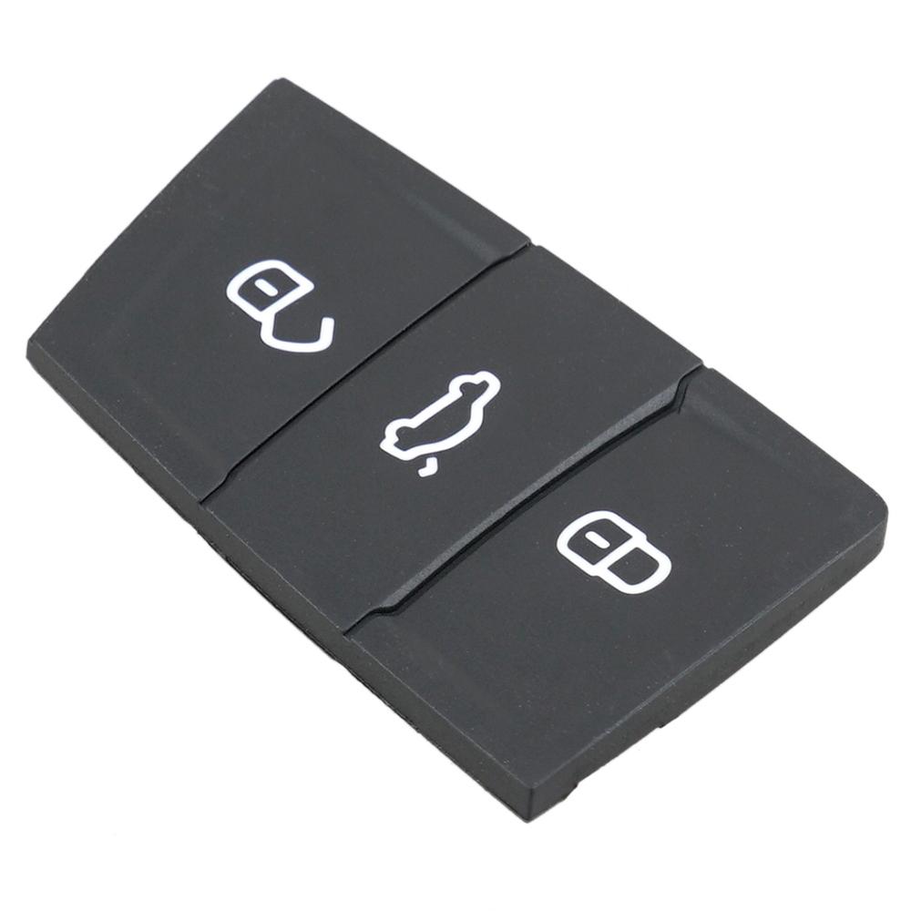3 Buttons Rubber Flip Car Key Pad Replacement for Octavia Seat Leon Ibiza with 2pcs Screwdrivers Wear-resistant